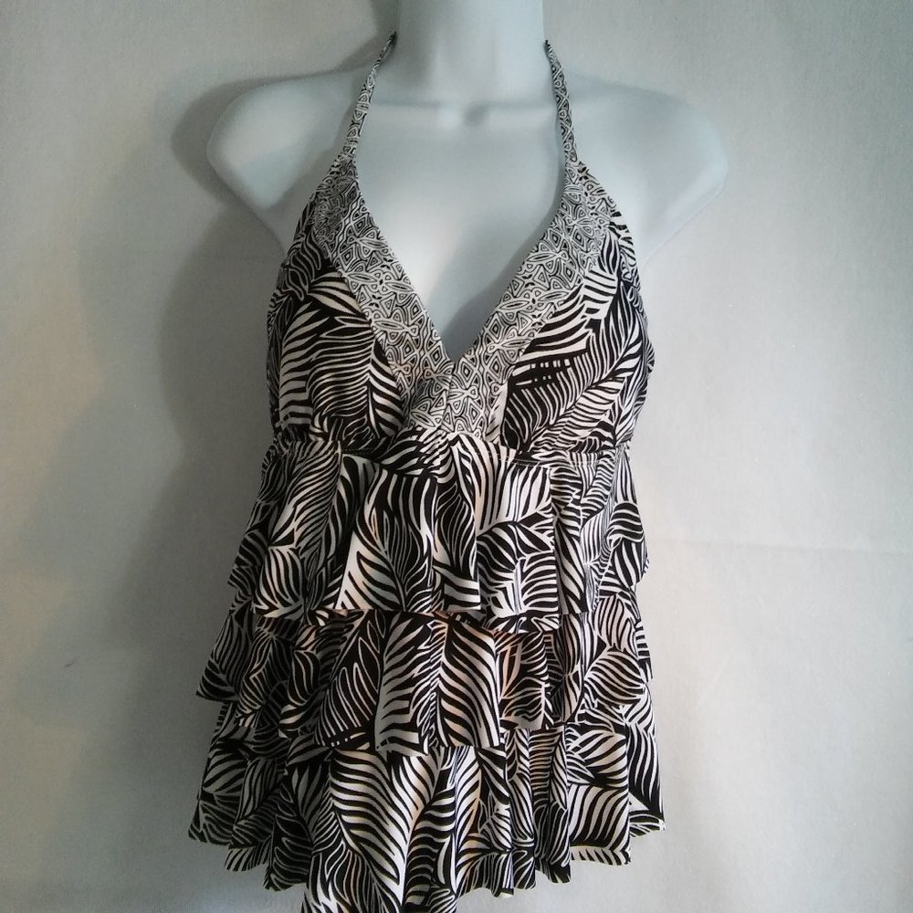 Ruffled Catalina Bikini Triple Tier Top